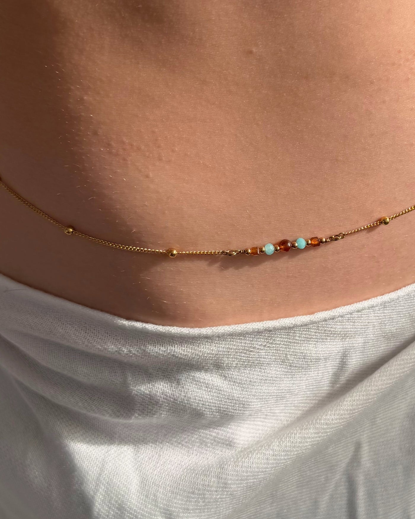 belly chain goud handgemaakt