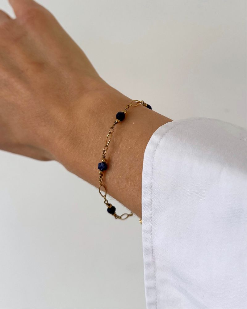 gouden armband met sodaliet