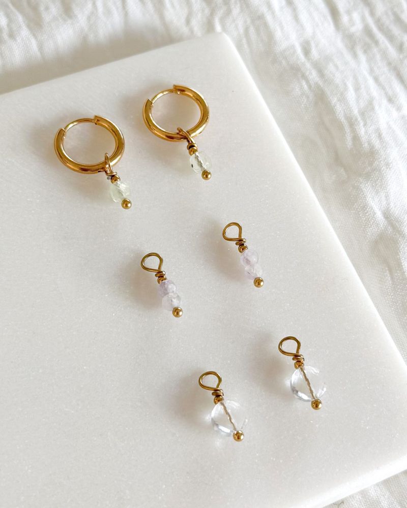 gouden oorringen set met edelstenen