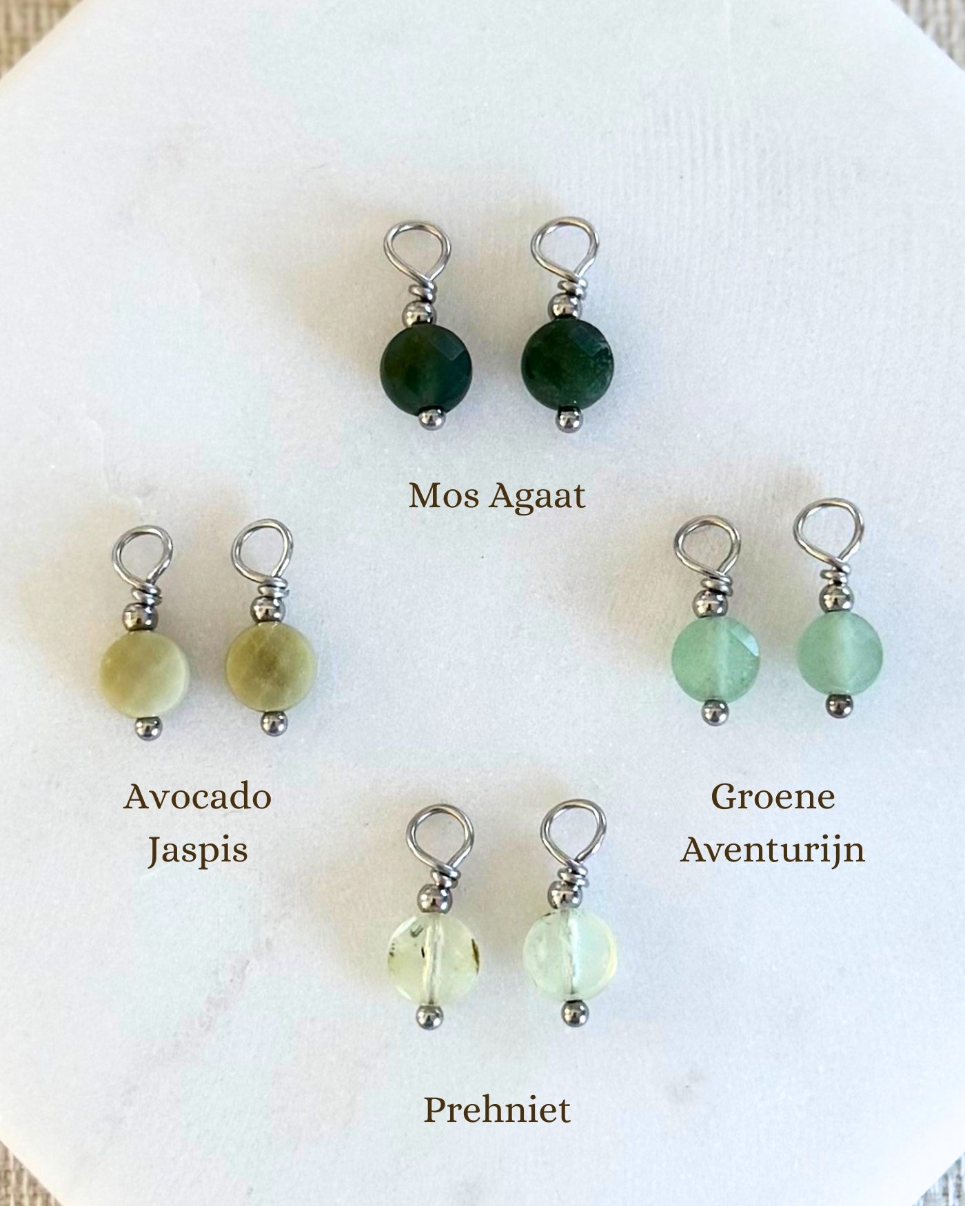 groene losse hangertjes oorbellen