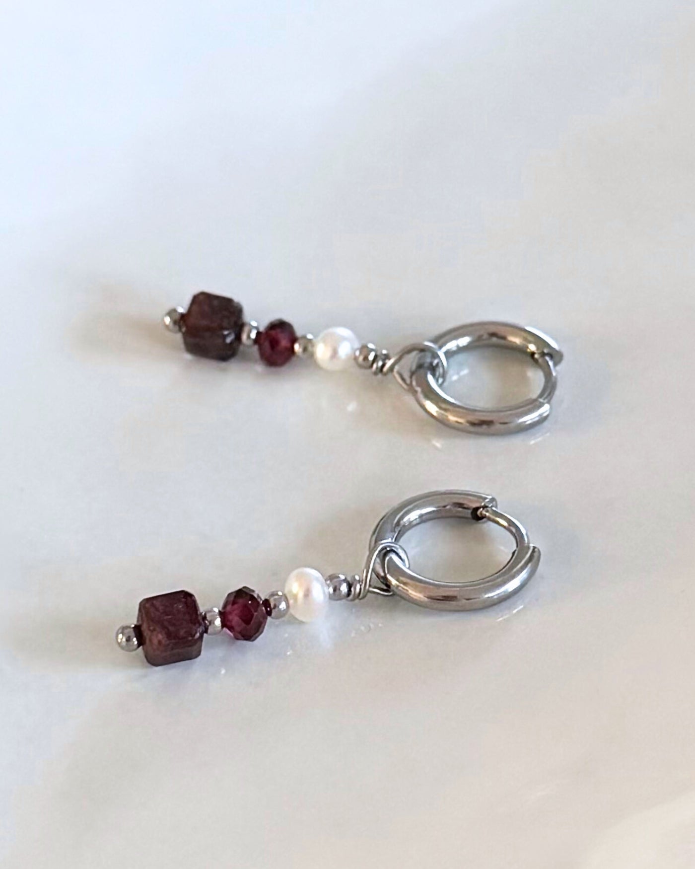 handgemaakte oorbellen zilver rvs
