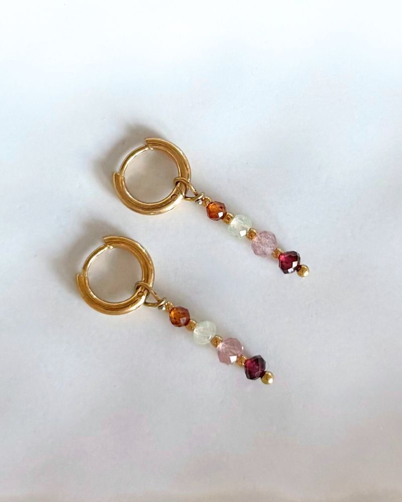 gouden oorbellen met edelstenen