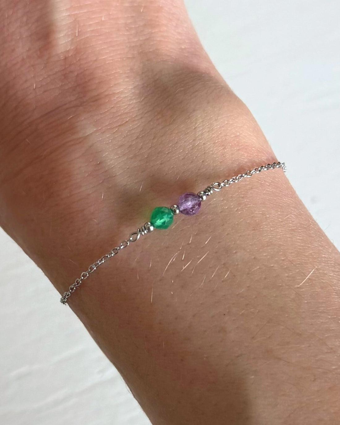 armband met 2 geboortestenen