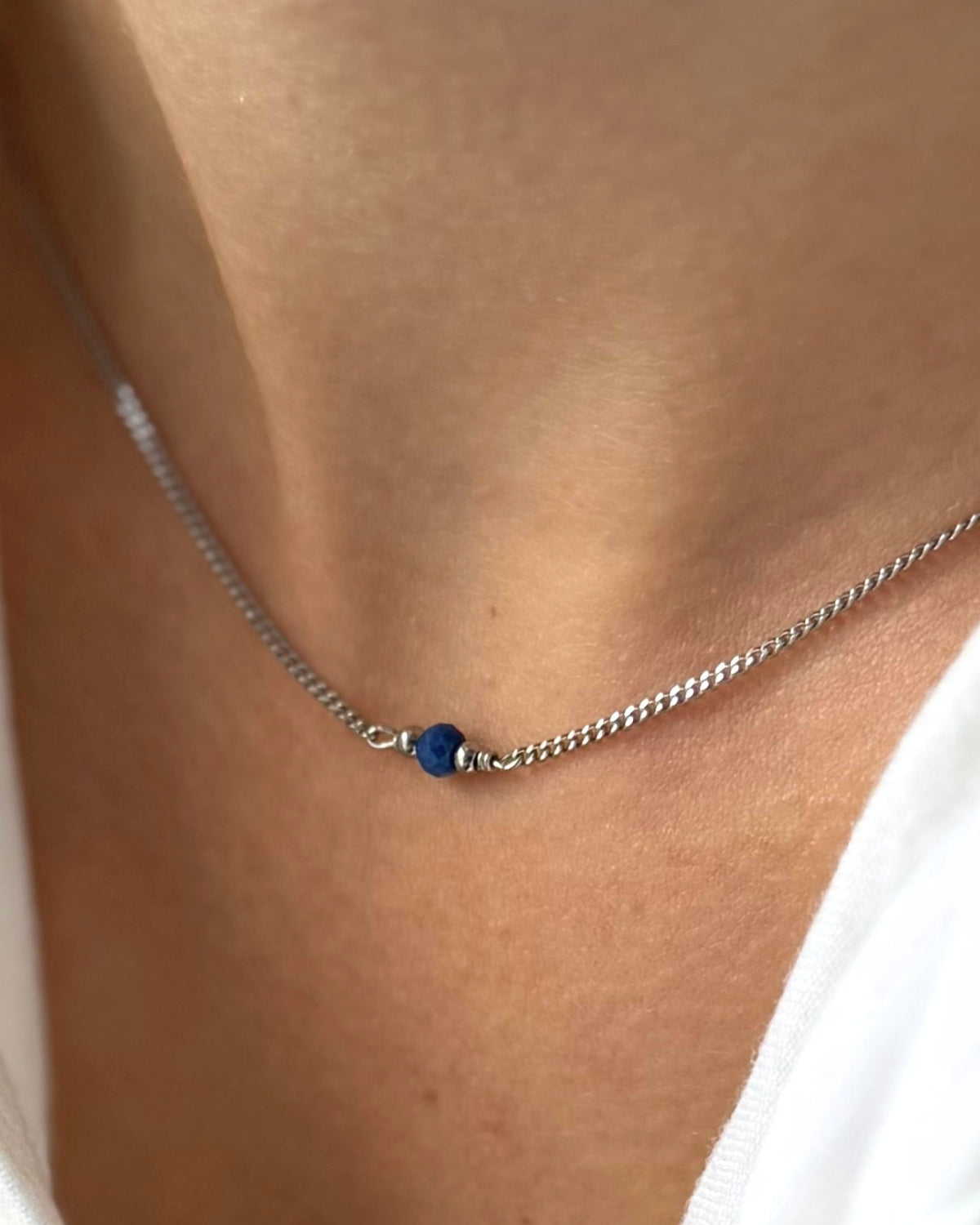Ketting met geboortestenen | Tot 7 geboortesteentjes | Zilver