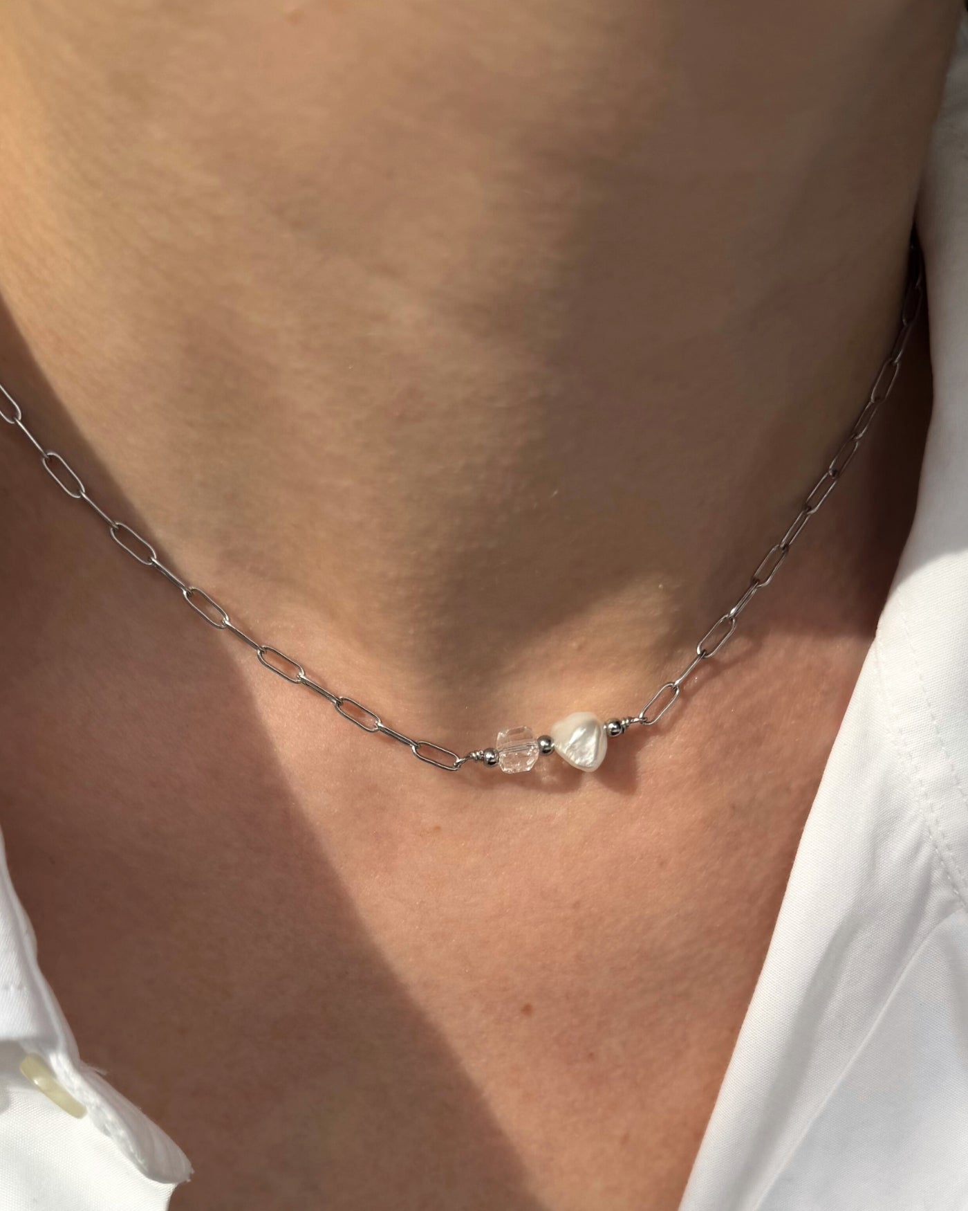 handgemaakte ketting zilver rvs