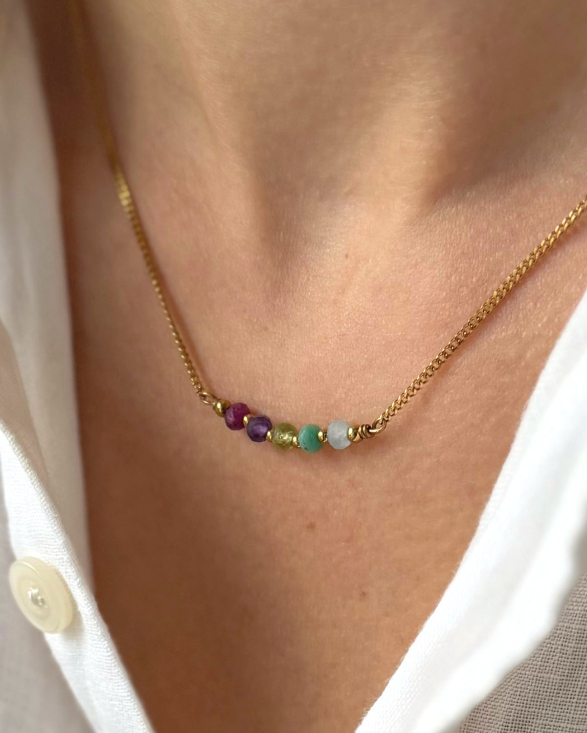 ketting met 5 geboortestenen 