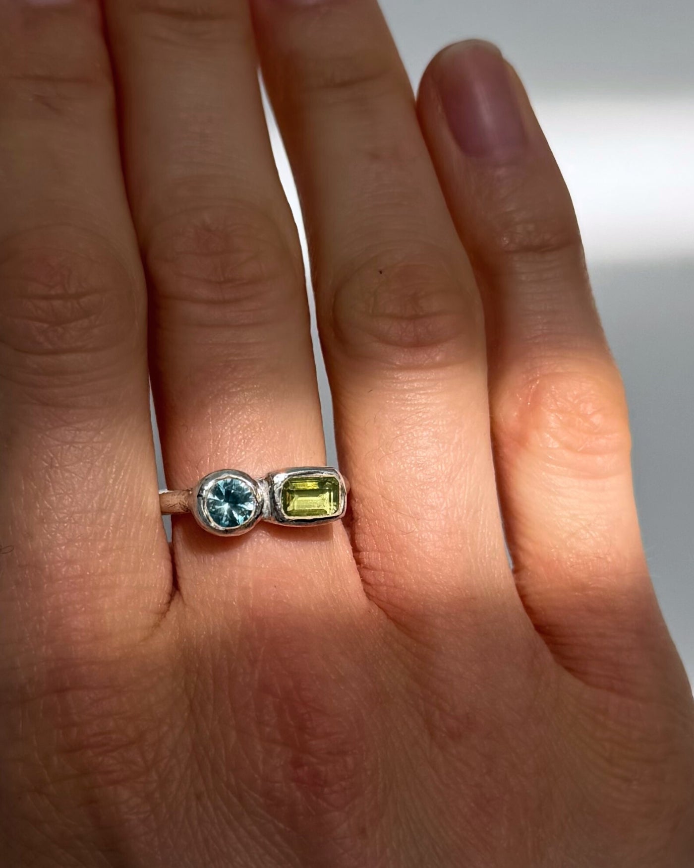 Handgemaakte zilveren ring | Massief 999 zilver | 'Tide & Moss'