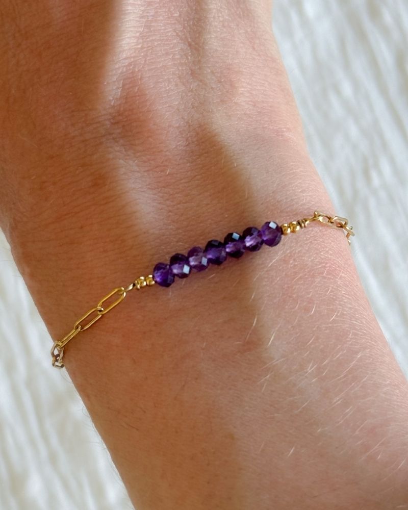 Amethist armband goud