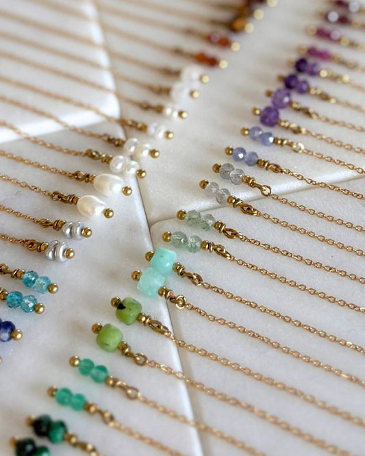 Doortrekoorbellen Goud stainless steel met edelstenen of parels