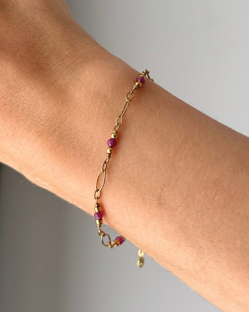 robijn armband goud stainless steel