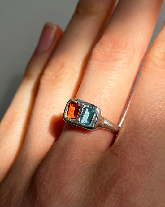 Handgemaakte zilveren ring | Massief 999 zilver | 'Stop and Stare'