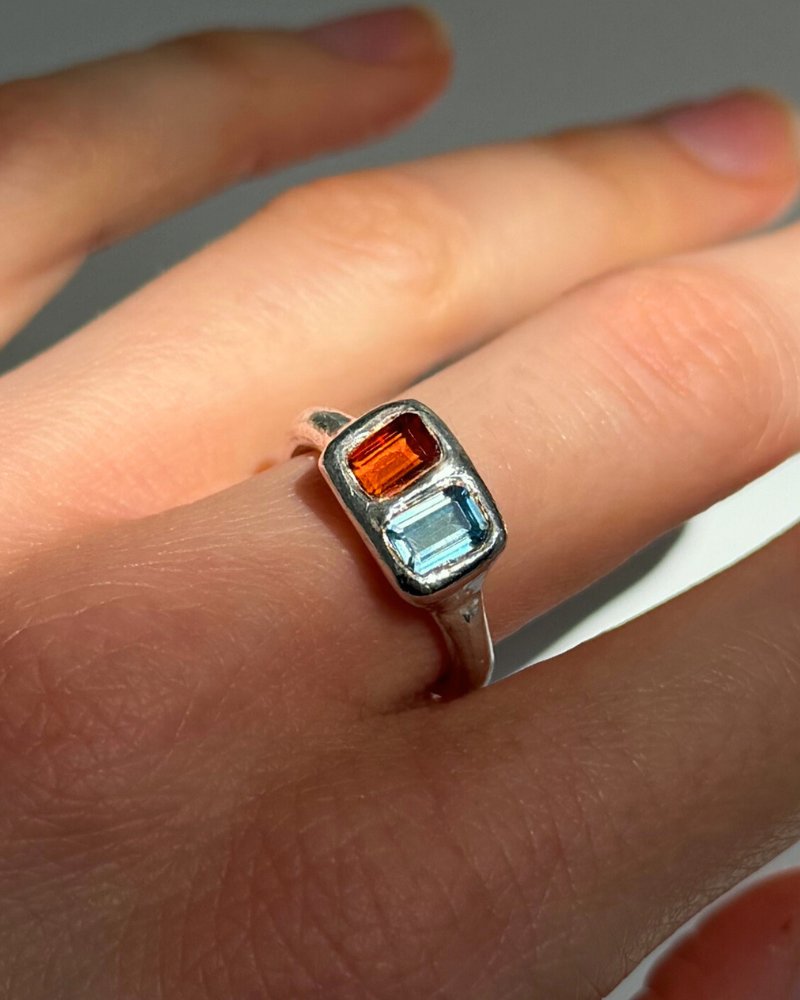 Handgemaakte zilveren ring | Massief 999 zilver | 'Stop and Stare'