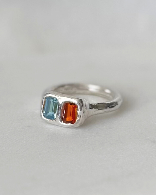 Handgemaakte zilveren ring | Massief 999 zilver | 'Stop and Stare'