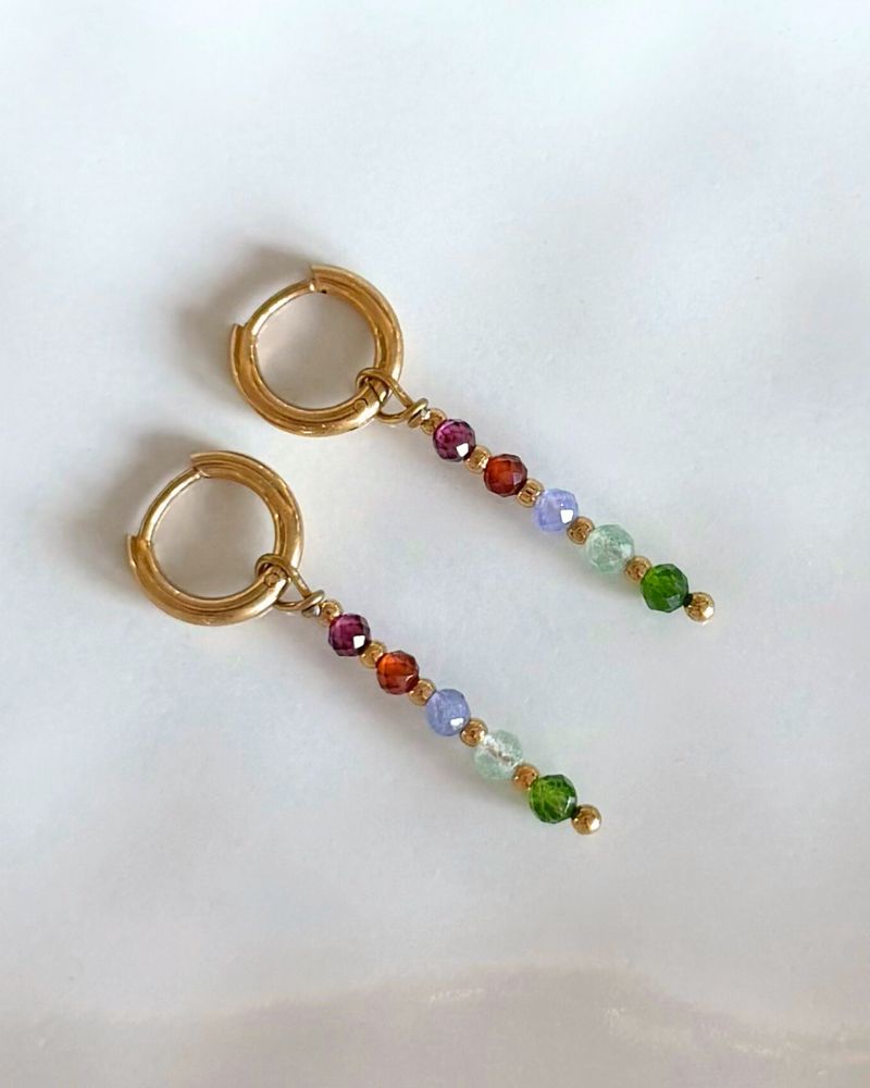 gouden regenboog oorbellen