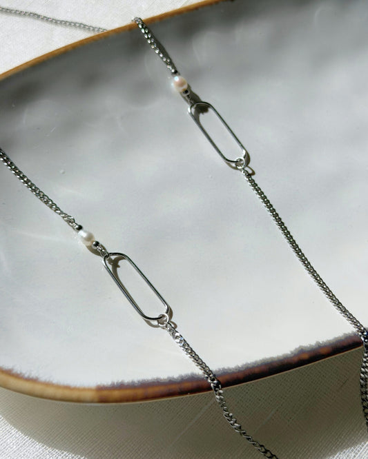 fijne schakelketting handgemaakt zilver 