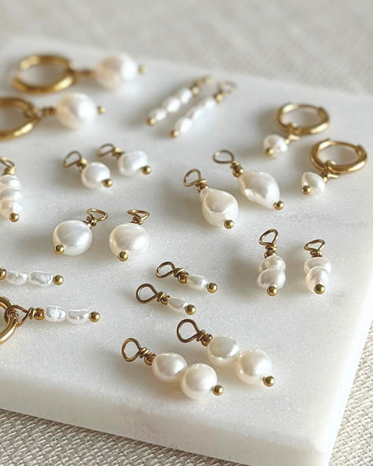 losse oorbel hangertjes parel