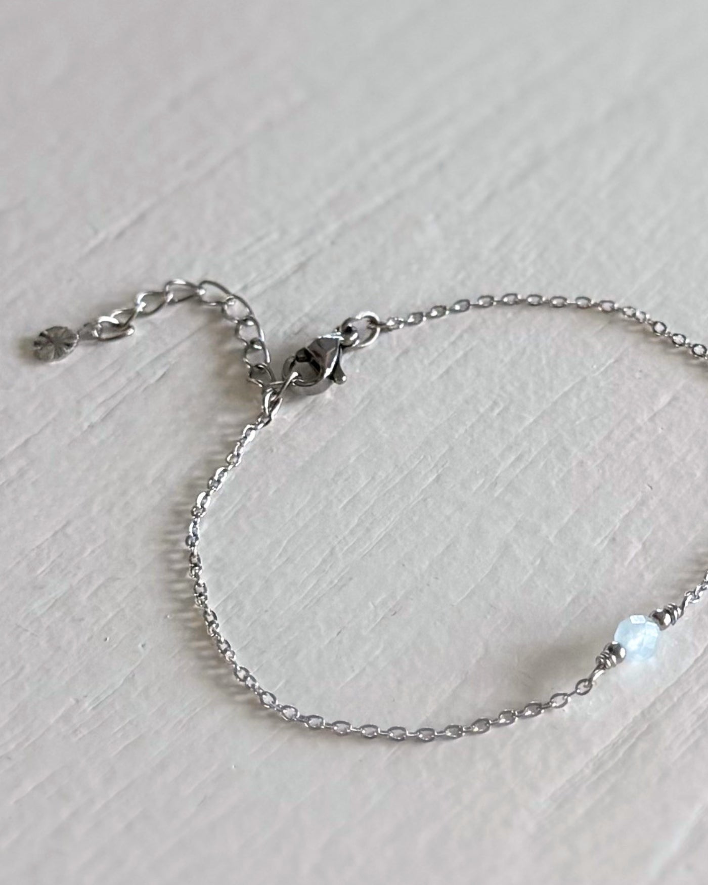 Zilveren geboortesteen armband | Echte birthstone edelstenen | Stainless steel