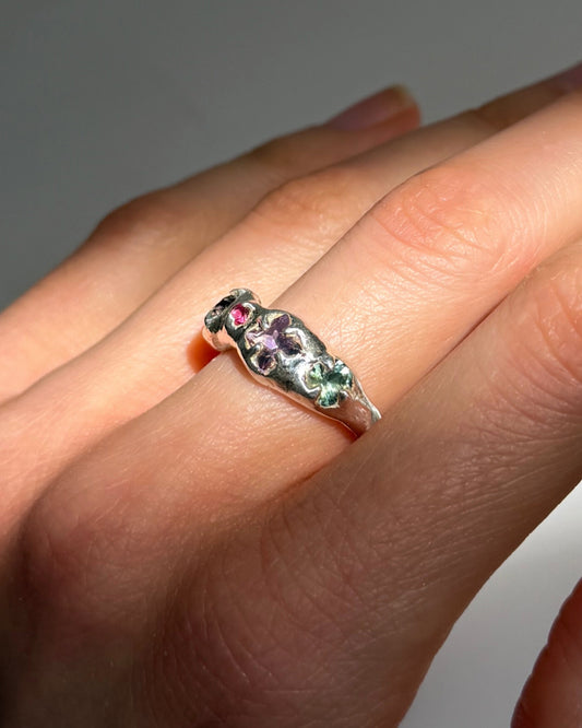 Handgemaakte zilveren ring Massief zilver