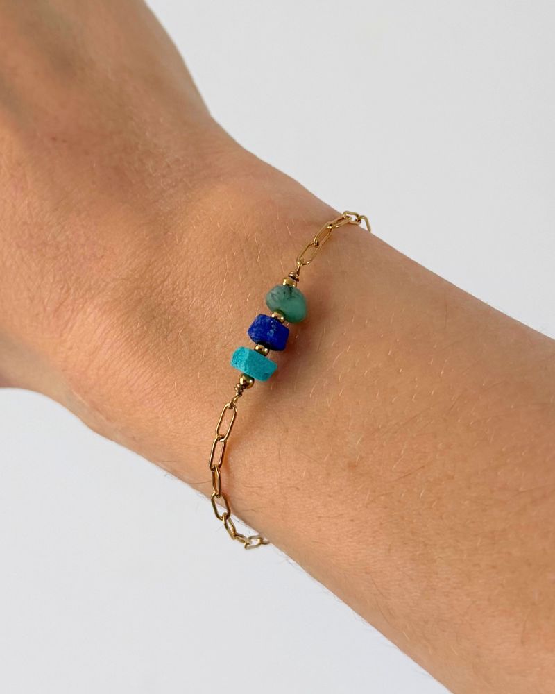 armband met 3 geboortesteentjes