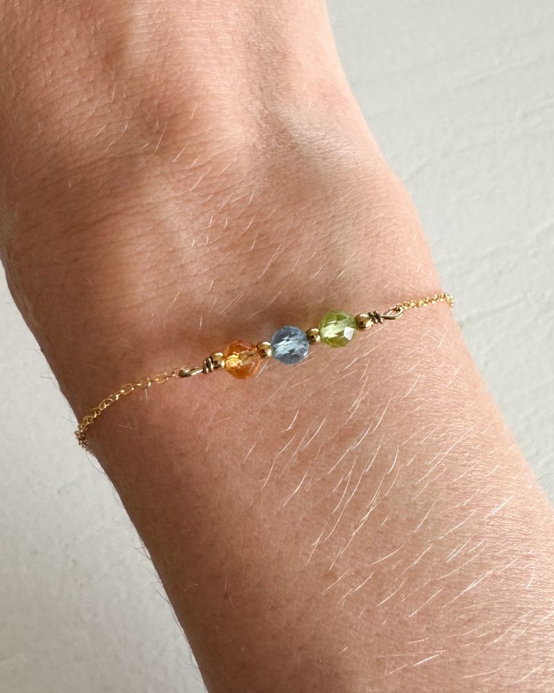 Turandoss Geboortesteen-armband voor dames, gouden parelarmband, 14K Turandoss Geboortesteen-armband voor dames, gouden parelarmband, 14K