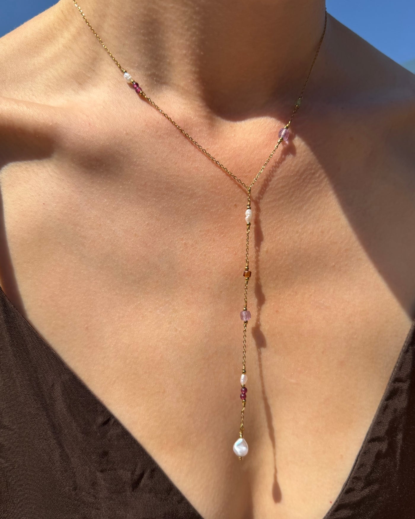 handgemaakte ketting y-vorm