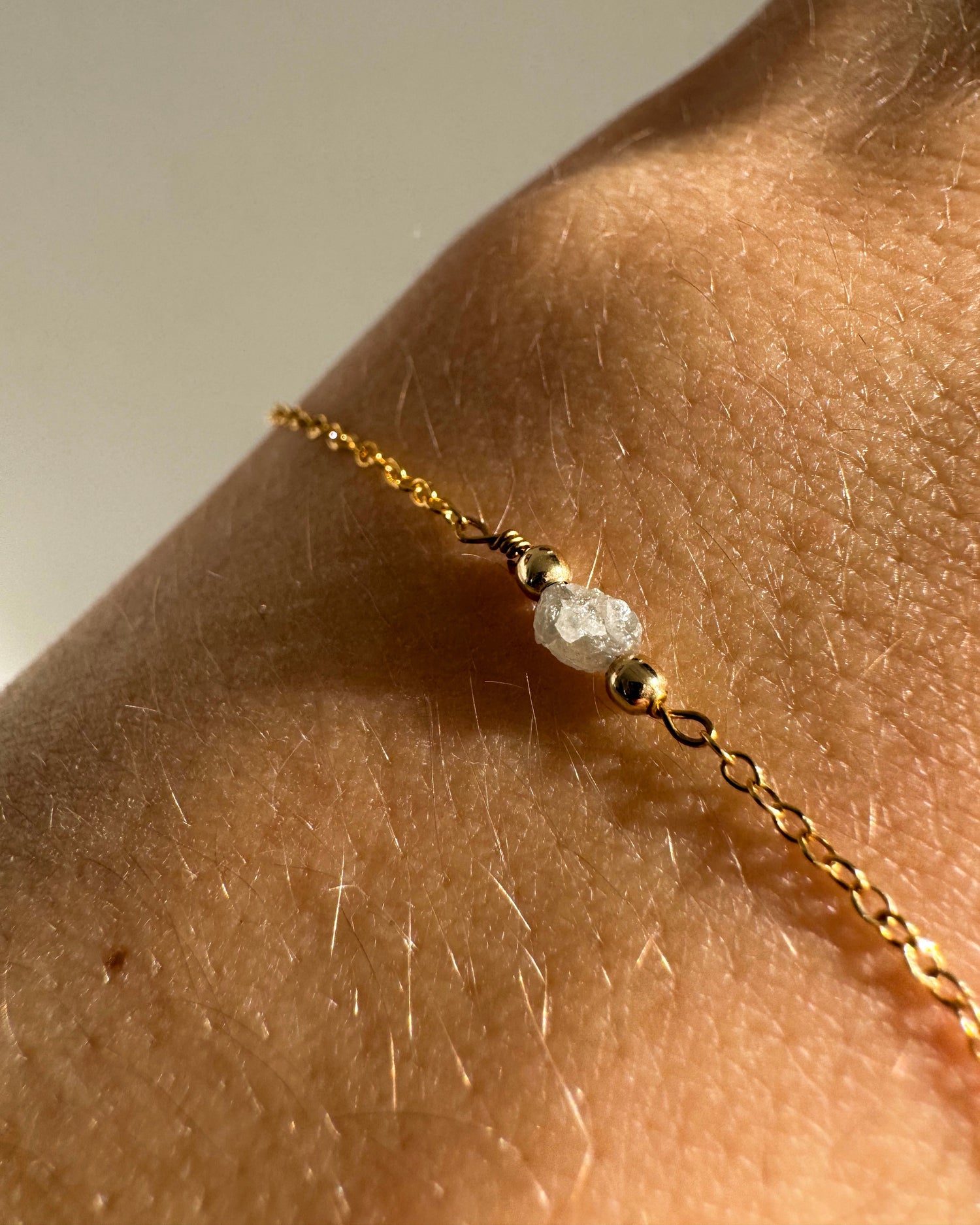 14k gold filled armband met echte diamant