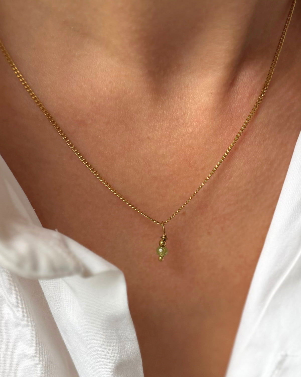 ketting met geboortesteen goud