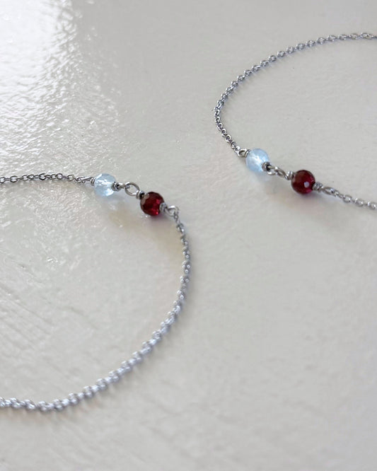 Moeder dochter armband Zilver stainless steel