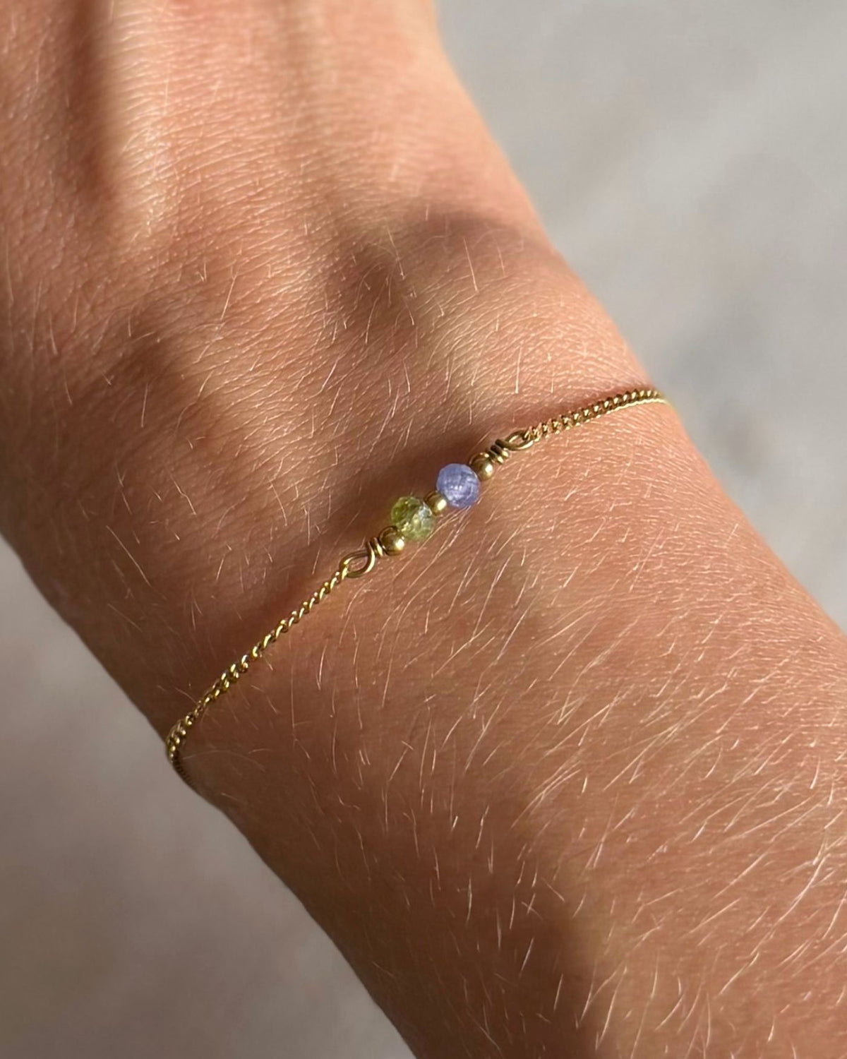 Armband met meerdere geboortestenen goud