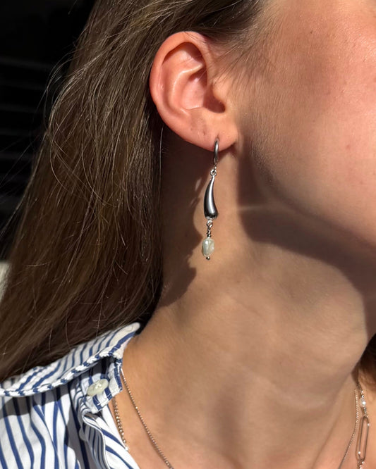 lange oorbellen zilver