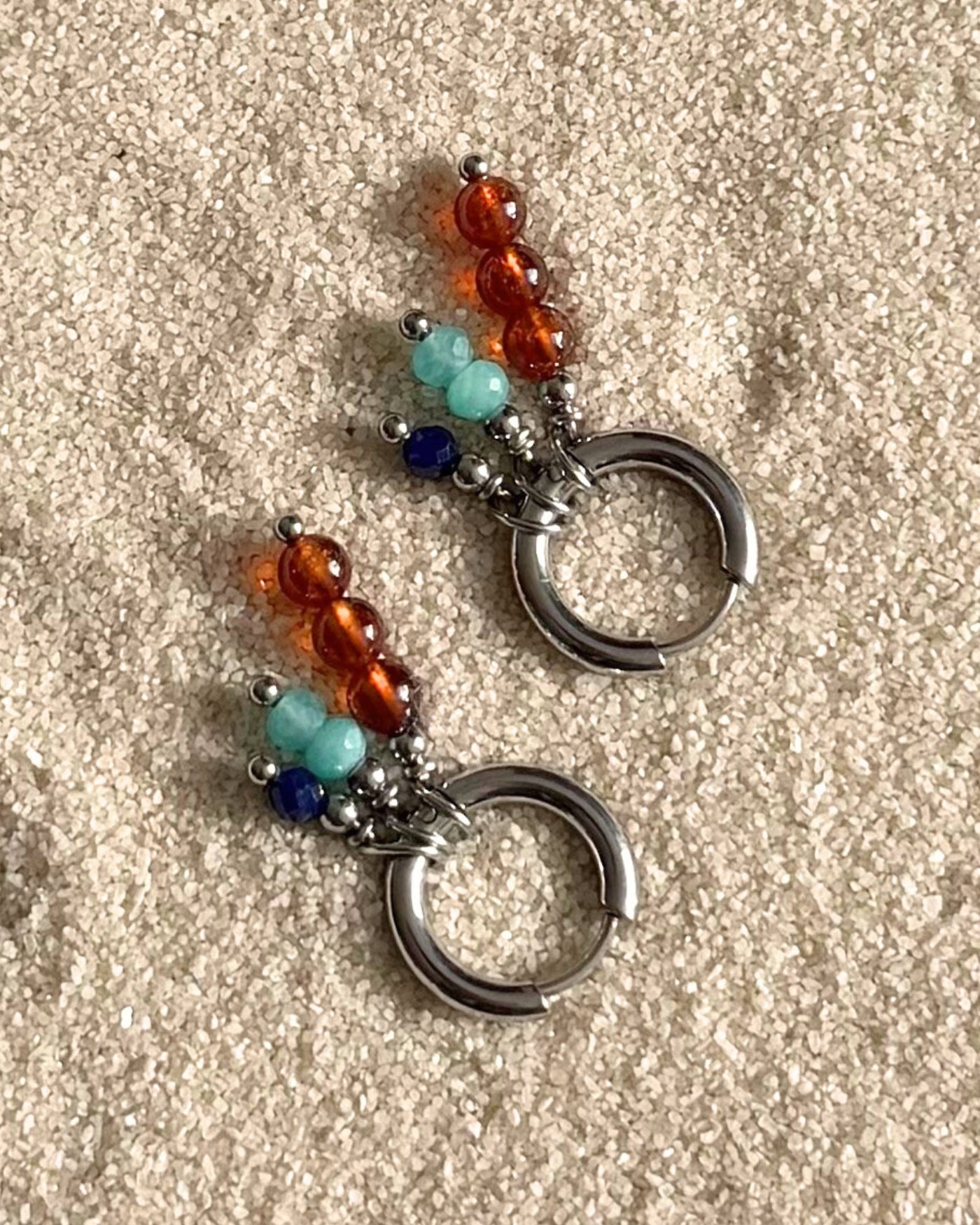 Sahara | Mix & Match oorbellen met meerdere hangers | Zilver