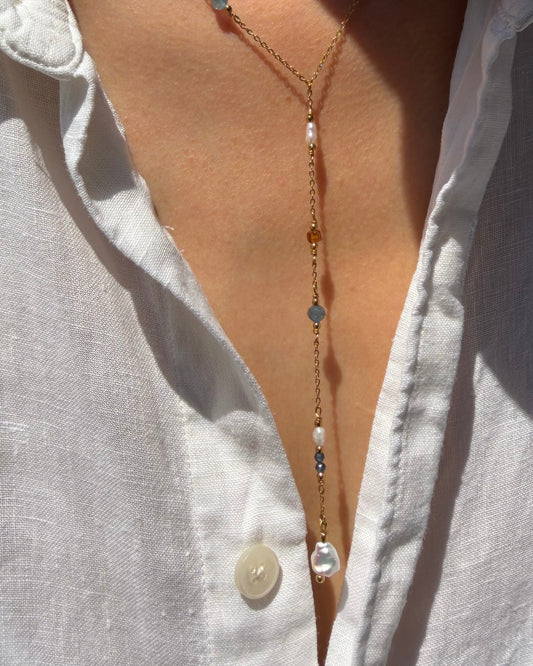 y-vormige ketting goud 