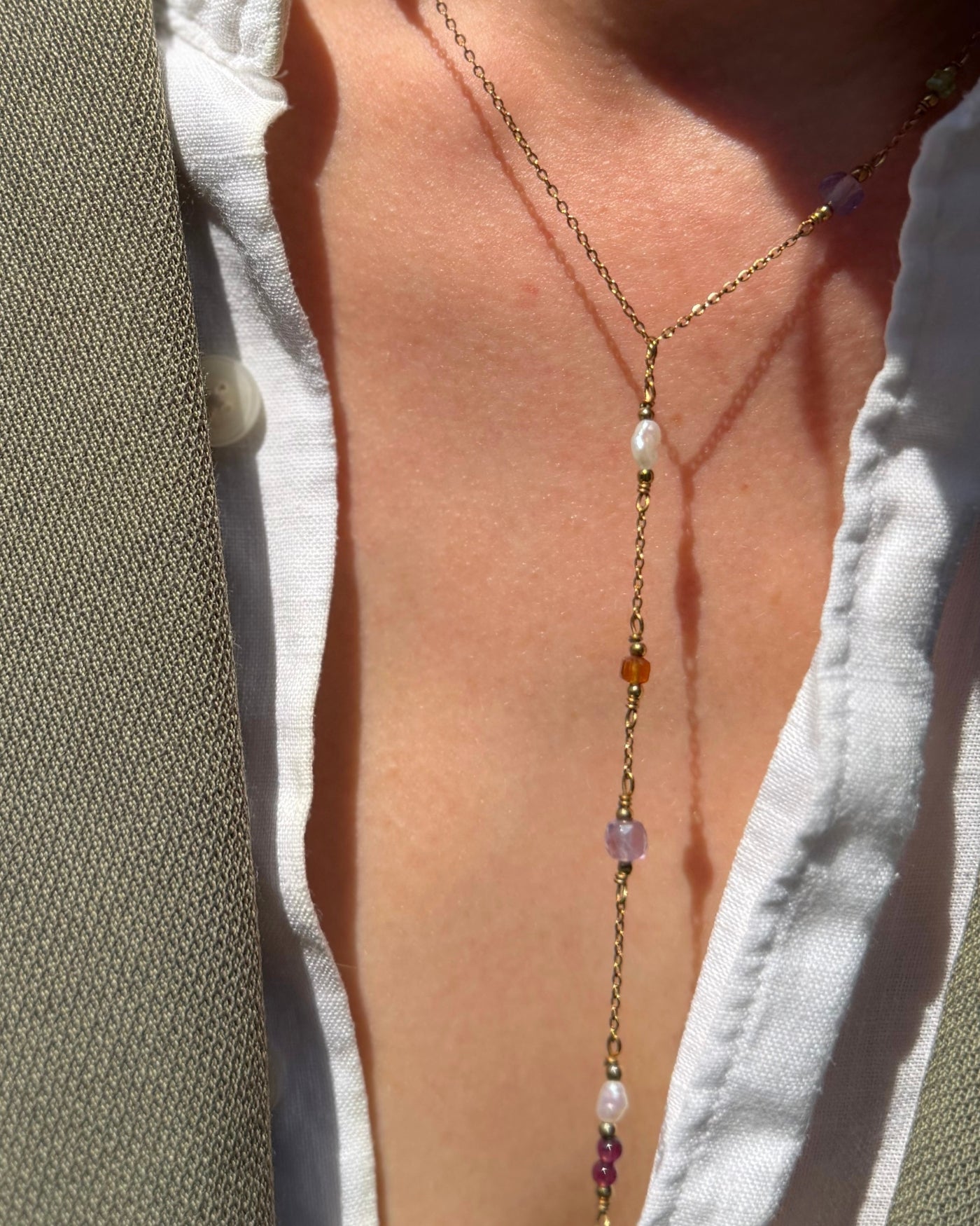 gouden y ketting 
