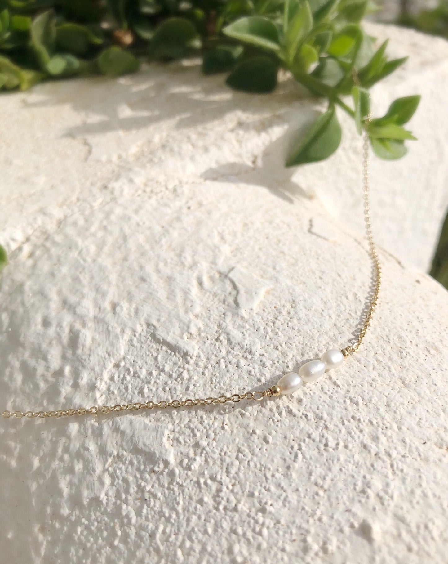 Pearly | Minimalistische gouden ketting met zoetwater parels