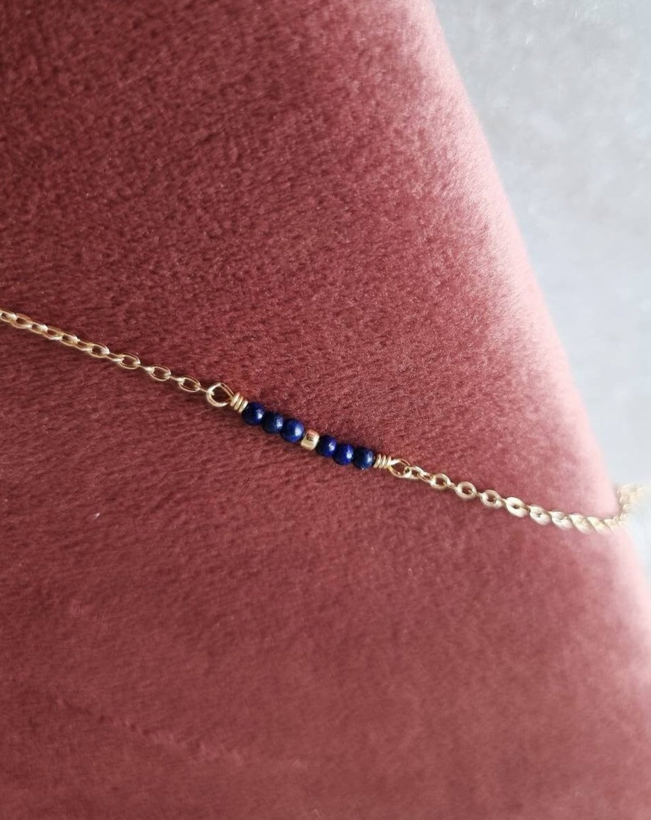 Armband met Lapis Lazuli edelstenen | 14k gold filled of gold plated