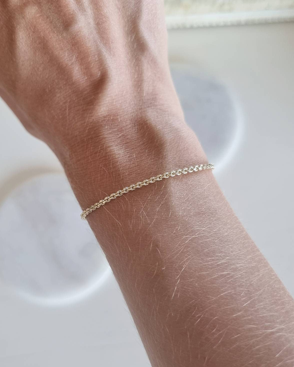 Minimalistisch armbandje met Gold Obsidian edelstenen | 14k gold plated